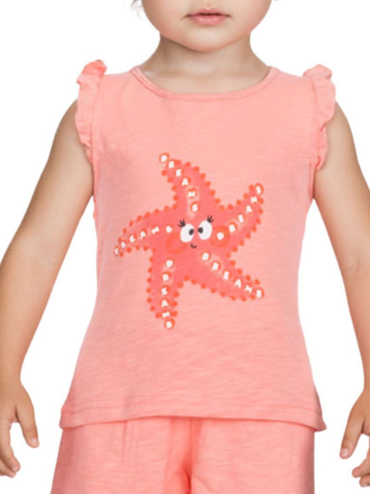 Dreams by Joyce Παιδική Πιτζάμα Βαμβακερή Peach Starfish Dreams by Joyce Παιδική Πιτζάμα Βαμβακερή Peach Starfish