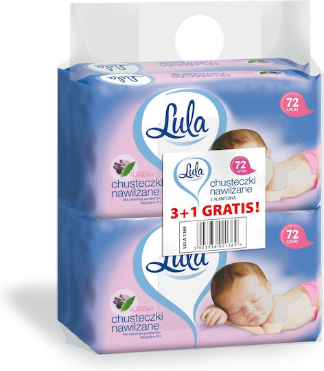 Stella Lula Бебешки Кърпички Без Алкохол и Parabens 4x72 Бройки