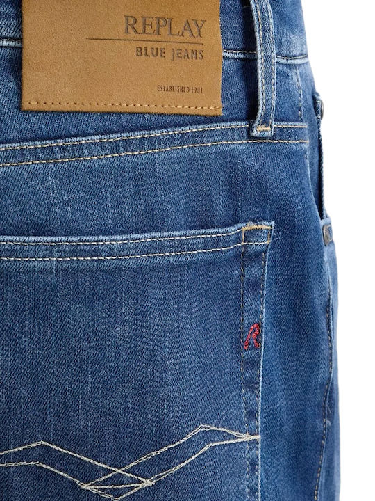 Pantaloni De Blugi Pentru Bărbați Cu Croială Relaxed Straight Albastru