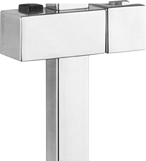 Avizar Shower Bar Adjustable Height Angle Chrome Finish Anti-corrosion Grey