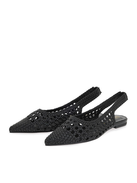Women's Ballerina Shoes Slingback in Black Colour
