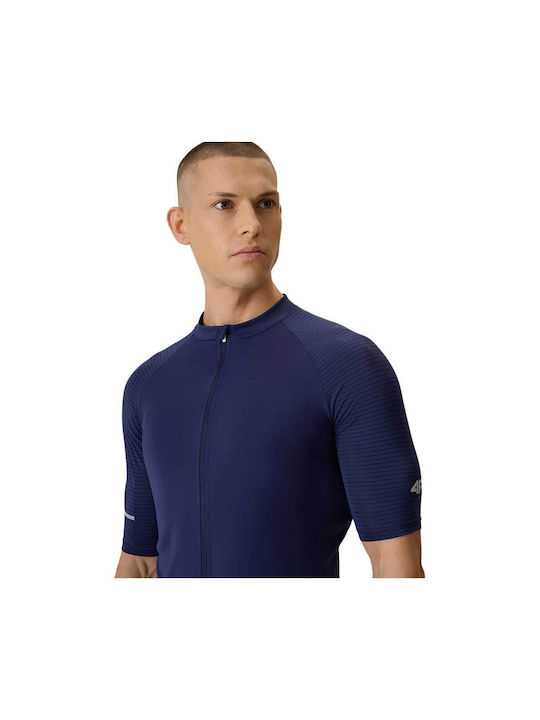 4F Men's Short Sleeve Cycling Jersey Blue