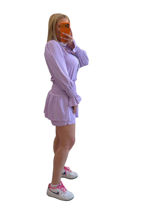 Women's Set with Lilac Shorts