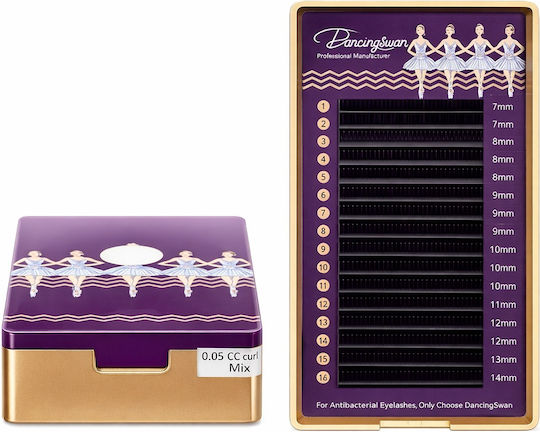 Dancing Swan Cc 0.05 Mm Mixed 7–14 Mm Individual Lash Extensions