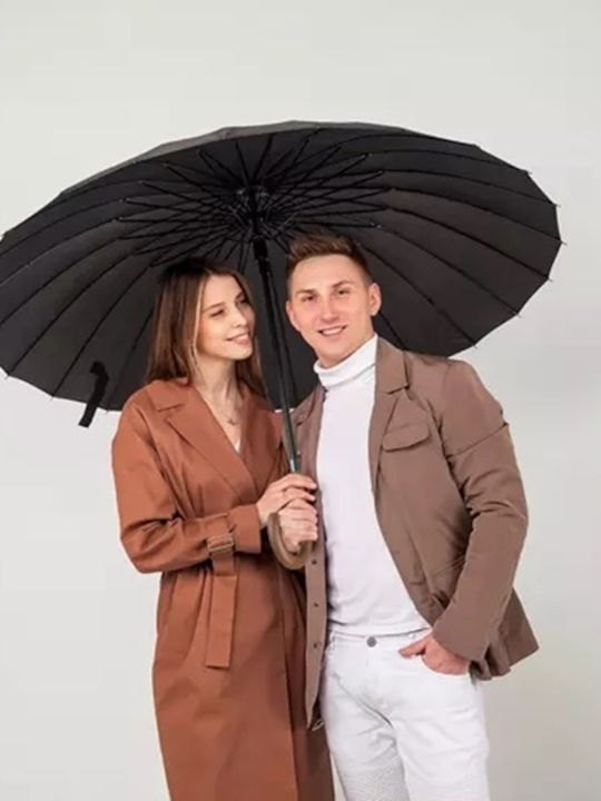 Umbrelă De Pluie Compactă Automată Neagră