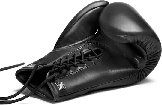 Hayabusa Pro Lace Боксови Ръкавици Кожени За Състезание Черни