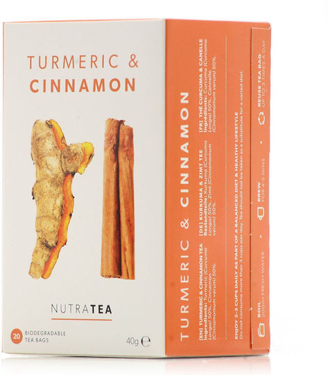 NutraTea Turmeric & Cinnamon 20 φακελίσκοι Κουρκουμάς