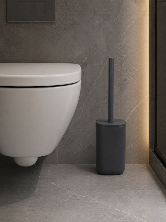 MRShome Bathroom Accessory Set Plastic Black 4 Pieces