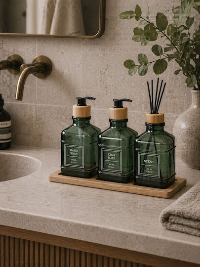 MRShome Dispenser Κουζίνας Γυάλινο Πράσινο 350ml