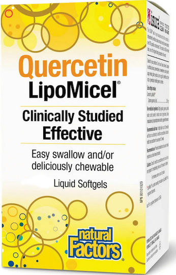 Natural Factors Quercetin LipoMicel Matrix 250mg 30 μαλακές κάψουλες Natural