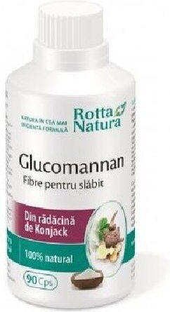 Fibre De Glucomannan Pentru Slăbit Din Konjac 90 Capsule Rotta Natura