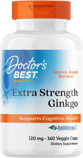 Doctor's Best Extra Strength Ginkgo 120mg 360 Vegetable Capsules