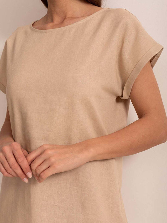 Sommer Mini Damenkleid Beiges