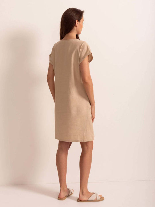 Sommer Mini Damenkleid Beiges