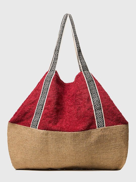 Funky Buddha Terrycloth Beach Bag Red