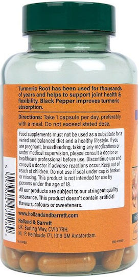 Holland & Barrett High Strength Turmeric 600mg 90 caps