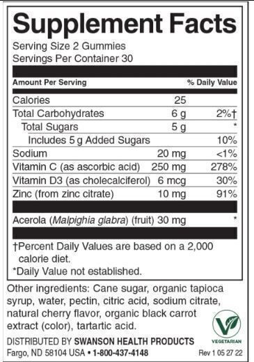 Swanson Immune Boost 60 желирани бонбони Череша