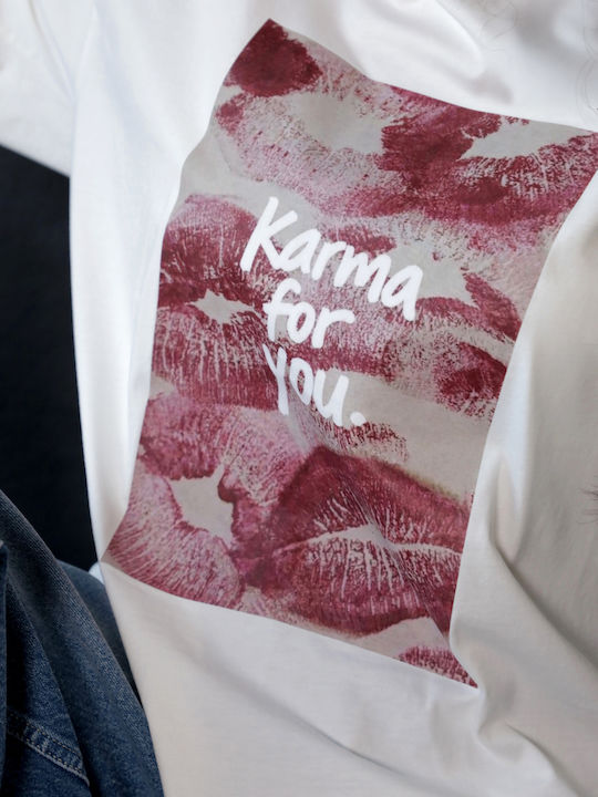 Tricou Pentru Femei Alb Mâneca Scurtă