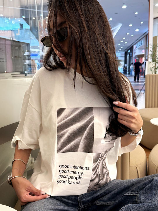Tricou Pentru Femei Alb Mâneca Scurtă
