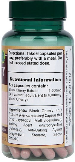 Holland & Barrett Black Cherry Extract 1500мг 120 капси Череша