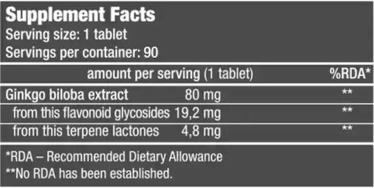 Biotech Usa Ginkgo Biloba 90 Tabletten