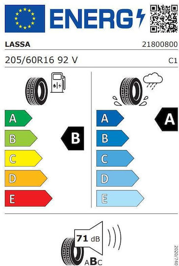 Lassa Revola 205/60R16 92V Θερινό Λάστιχο για Επιβατικό Αυτοκίνητο