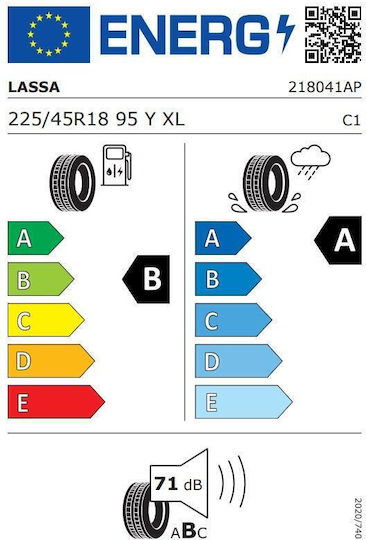 Lassa 225/45R18 95Y XL Summer Tire for Passenger Car