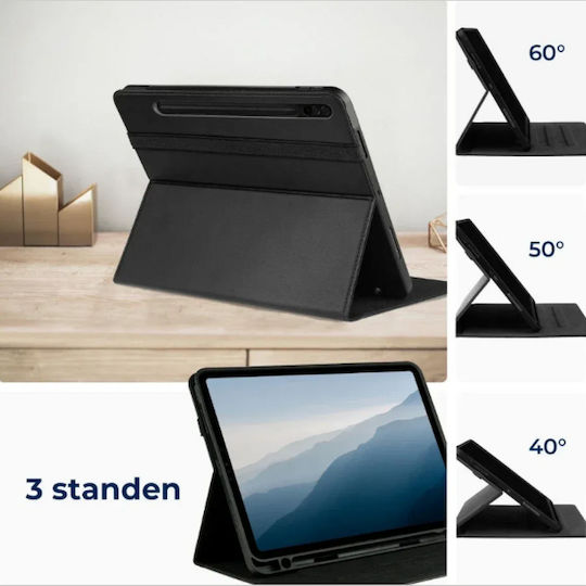 Rosso Flip Cover Schwarze Samsung Galaxy Tab S9 FE+