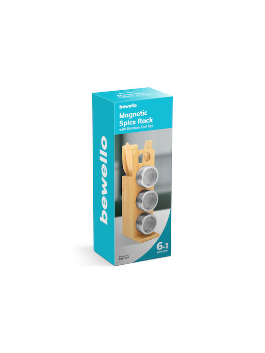 Spice Jars from Bamboo Beige 7 Pieces