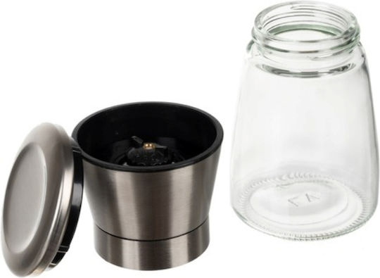Manuelle Salz- und Pfeffermühlen-Set Inox in Grau Farbe 13,3cm 2 Stück