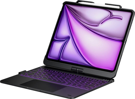 Typecase Case Flexbook Touch Tastatur iPad Air 13 2024/2025 Schwarz Kb201t-129-c-blk-blk-b-us-v4