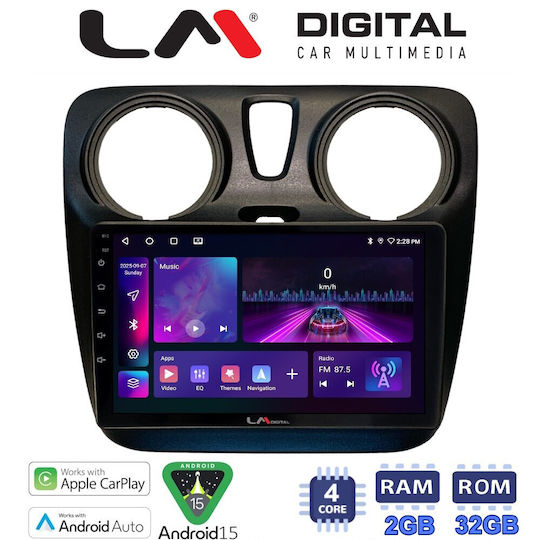 LM Digital Sistem Audio Auto Pentru Renault Dokker Dacia Dokker 2012 Bluetooth USB Wi-Fi GPS Apple CarPlay Android Auto