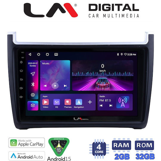 LM Digital Car Audio System for Volkswagen Polo Caddy 2014 2017 Bluetooth USB Wi-Fi GPS Apple CarPlay Android Auto