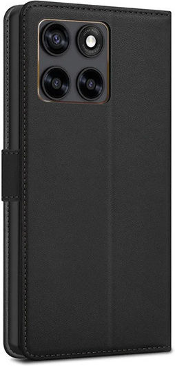 Tech-Protect Plus Synthetic Leather Wallet Black (Motorola Edge Fusion / Edge 70 Fusion Plus)