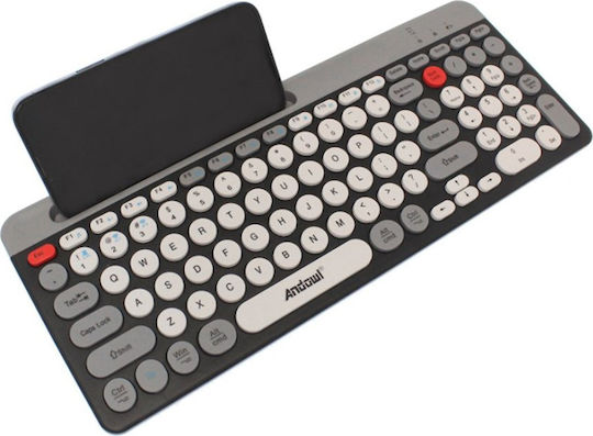 Andowl QK8066 Tastatură Wireless Bluetooth pentru Tabletă Engleză SUA Compatibilă cu Mac