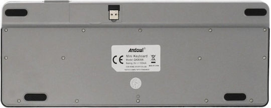 Andowl QK8066 Tastatură Wireless Bluetooth pentru Tabletă Engleză SUA Compatibilă cu Mac