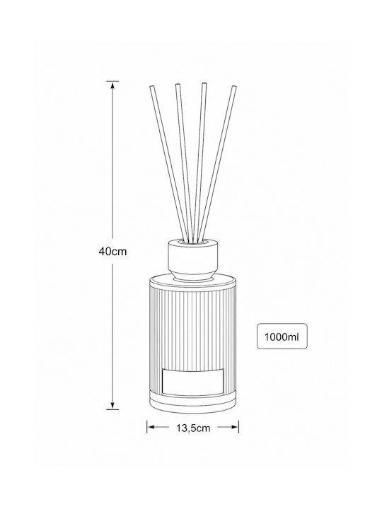 Αρωματικό Χώρου Sticks 1000ml Sandalwood Mrshome Mrshome Df-0078002