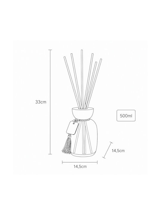 Αρωματικό Χώρου Sticks 500ml Franchipane & Sea Salt Mrshome Mrshome Df-0079002