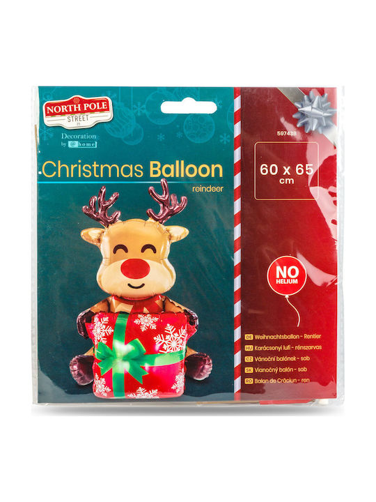 Balon De Crăciun Design Ren 60x65 Cm Folie