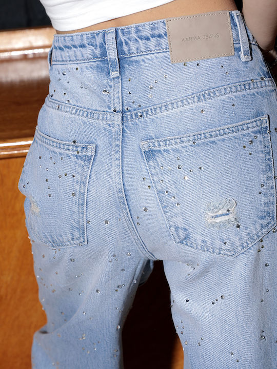 Damen Jeans Hosen in Breit Bein Stil