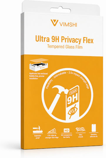 Devia Vimshi 9h Hd Privacy 0.45mm Hard Flex Tempered Glass 10τεμάχια