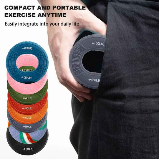 Uncle George Power Greifer Ring Für Finger- und Handtraining Mehrfarbig mit Maximaler Widerstand bis 32kg