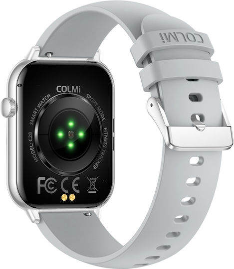 Colmi C28 Smartwatch με Παλμογράφο (Ασημί)