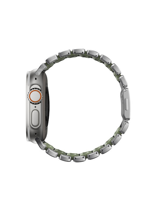Nomad Stratos Band Natural Titanium Forest Green Fkm Aw 45 46 49mm Nm009568858