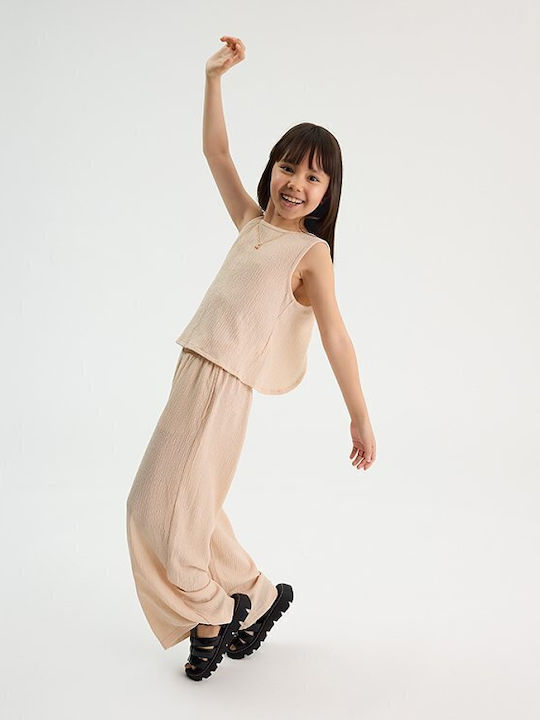 Kids Set with Pants Summer 2 Pieces Beige