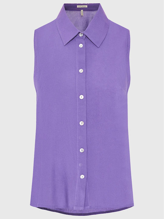 Без Ръкави Дамска Риза Dusty Lavender FBL013-101-05-Dusty-Lavender
