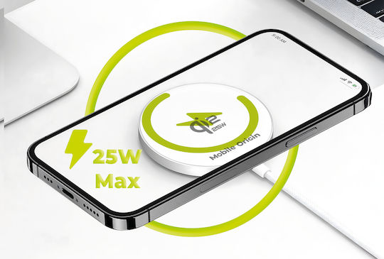 Mobile Origin Wireless Charger (Qi Pad) 25W White (MO-MAGP-PW29)