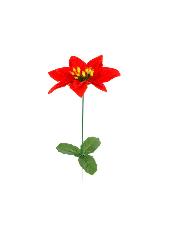 Floare Decorativă Crăciuniță 50 Cm Tulpină Flexibilă