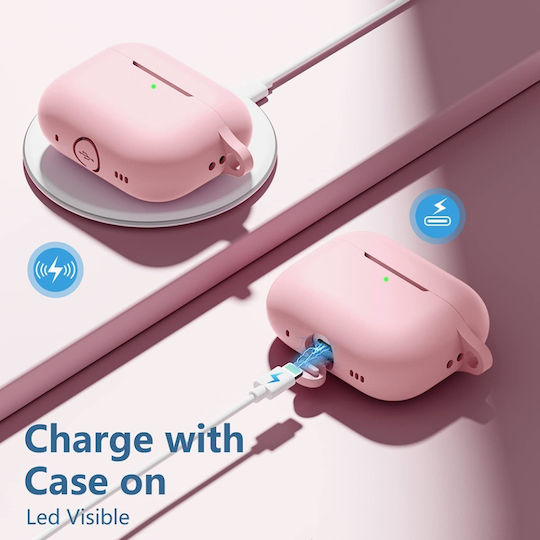 Techsuit Case Silicone in Pink color for Samsung Galaxy Buds 3 / 3 Pro