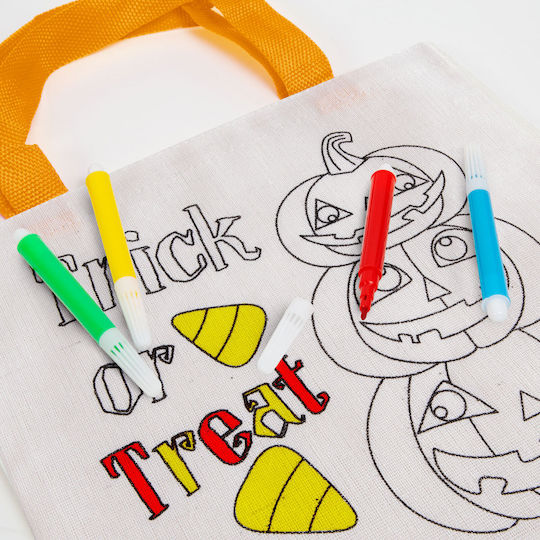 Gift Bag With Halloween Theme Orange 22x21cm